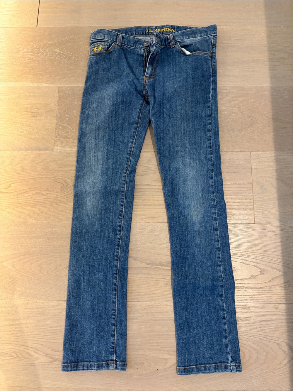 Kids Straight-Leg Denim Jeans in Blue